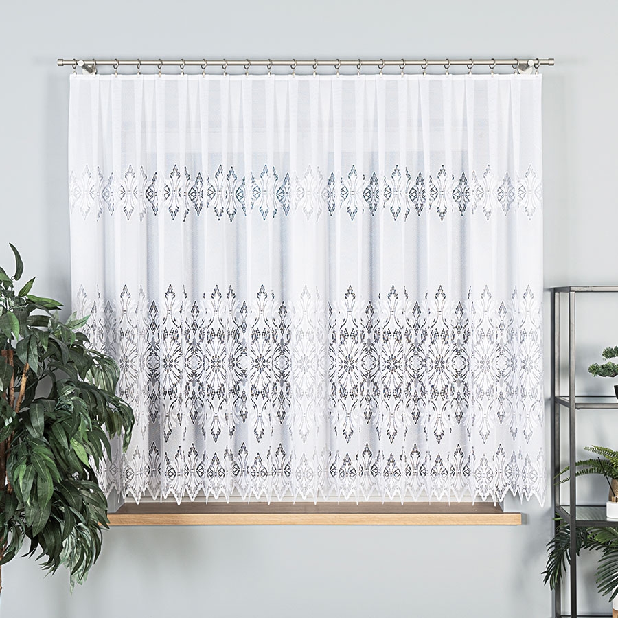 Firanka żakardowa, wysokość 160cm, kolor 001 biały