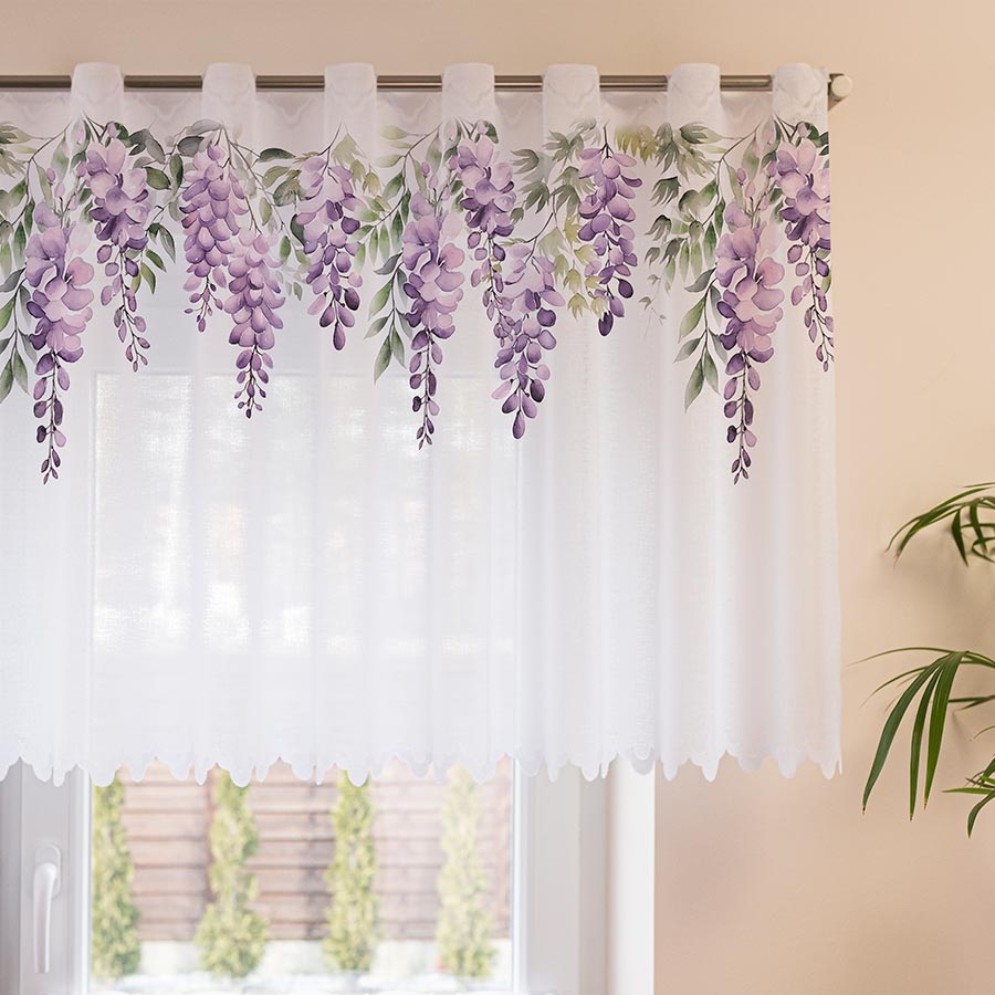 WISTERIA Zazdrostka żakardowa 361910, wysokość 70cm, kolor 001