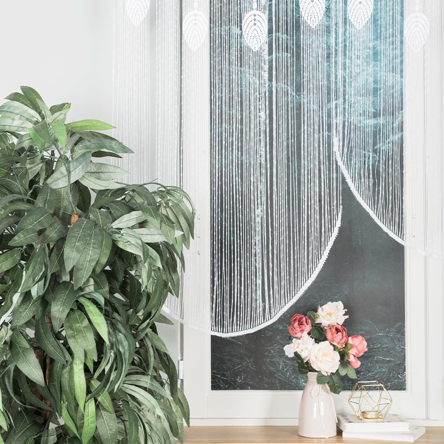 Gotowa makrama żakardowa, Rani, rozmiar 60x140 cm, kolor biały