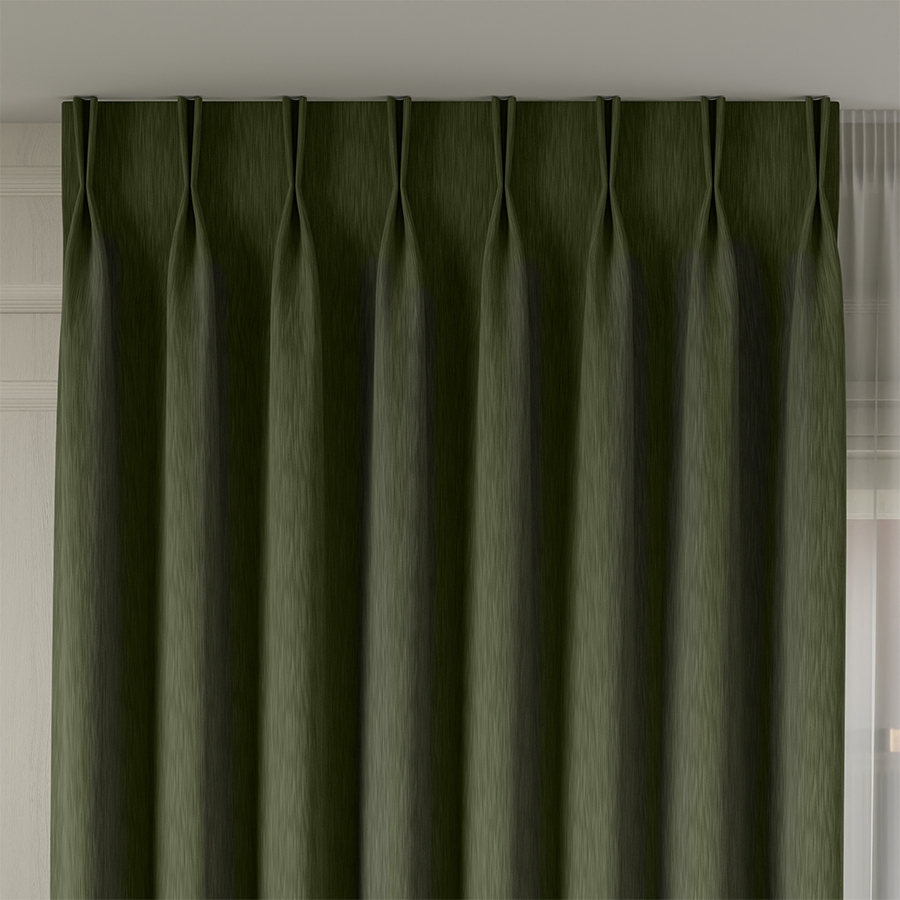 PREMIUM ALLURE Ekskluzywna tkanina zasłonowa na metry Lisa, wysokość 300 cm, kolor khaki