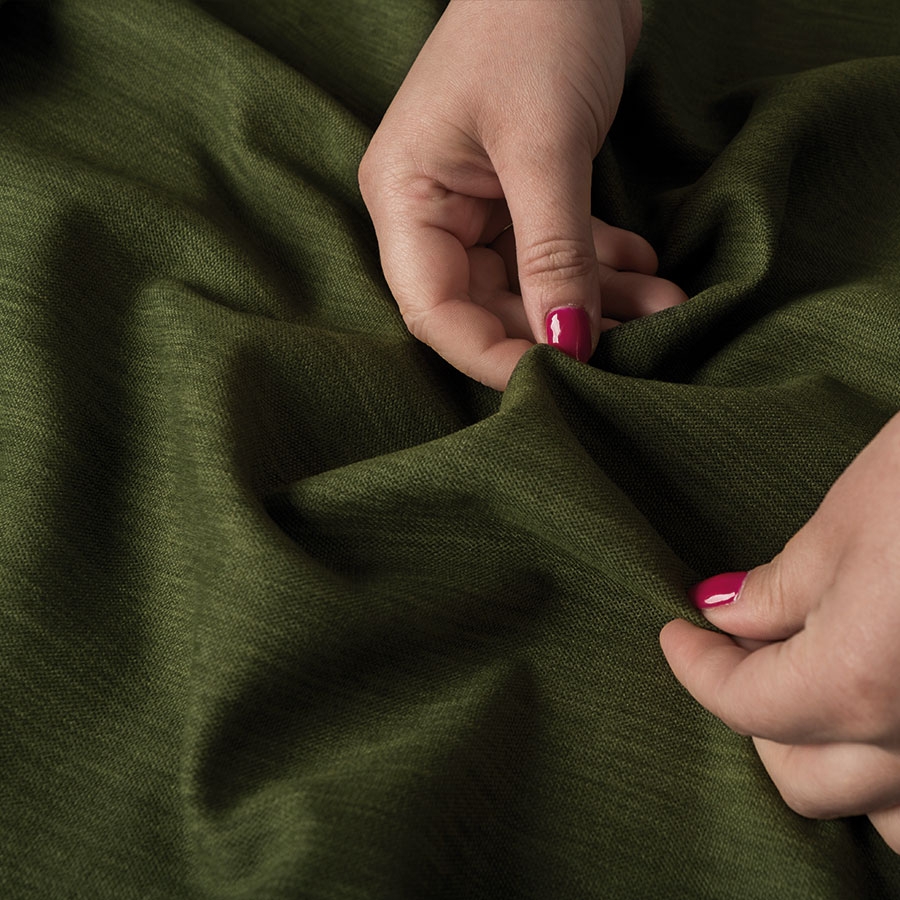 PREMIUM ALLURE Ekskluzywna tkanina zasłonowa na metry Lisa, wysokość 300 cm, kolor khaki