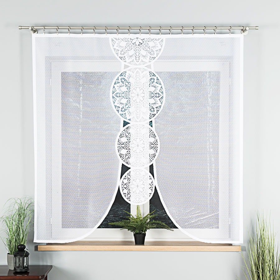 Panel żakardowy ze wzorem łapacza snów, rozmiar 160x160 cm, Elwira