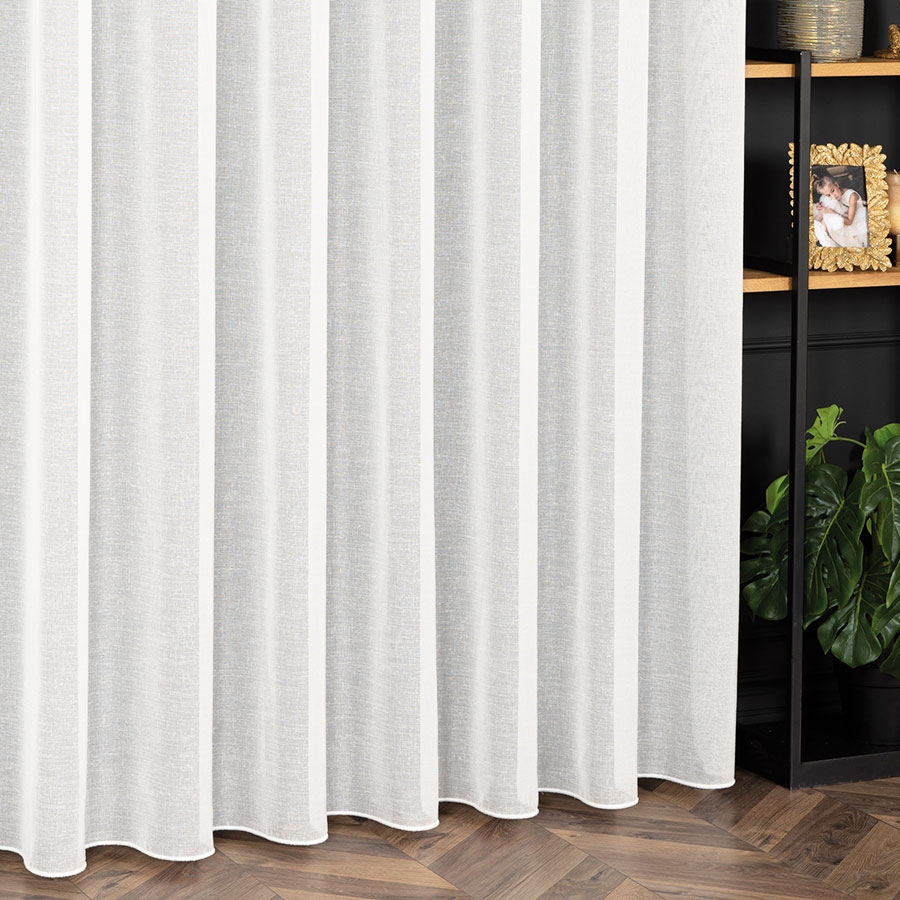 PETRA Firanka z ołowianką, wysokość 320cm, kolor 002 offwhite