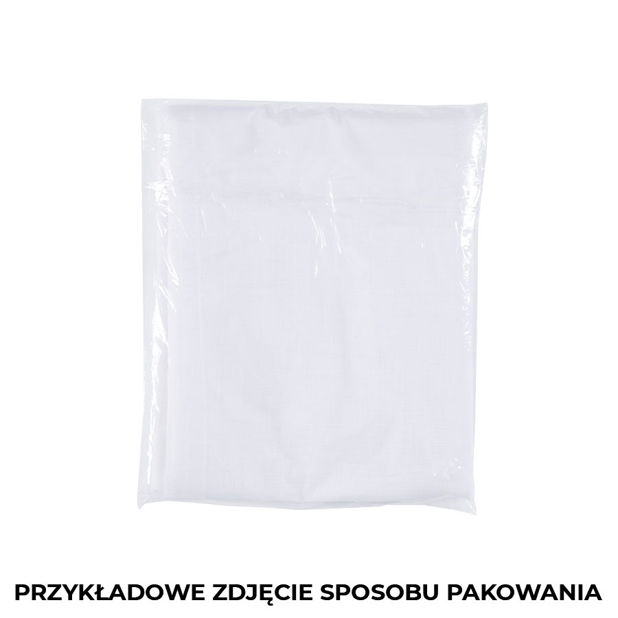 Roleta rzymska gotowa ze wzorem po całości, kolor biały ze srebrnym zdobieniem, rozmiar 140x135 cm - upięcie tkaniny na agrafkę
