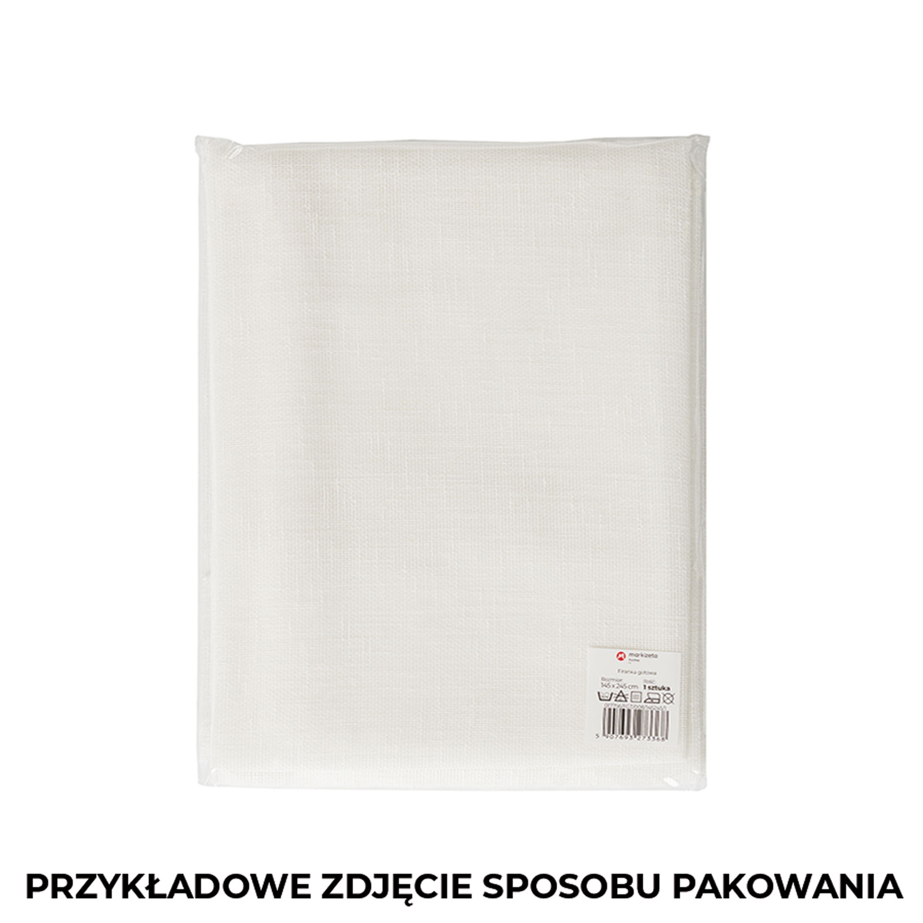 Serweta z białej tkaniny z delikatnym haftem, rozmiar 85x85 cm, Summer