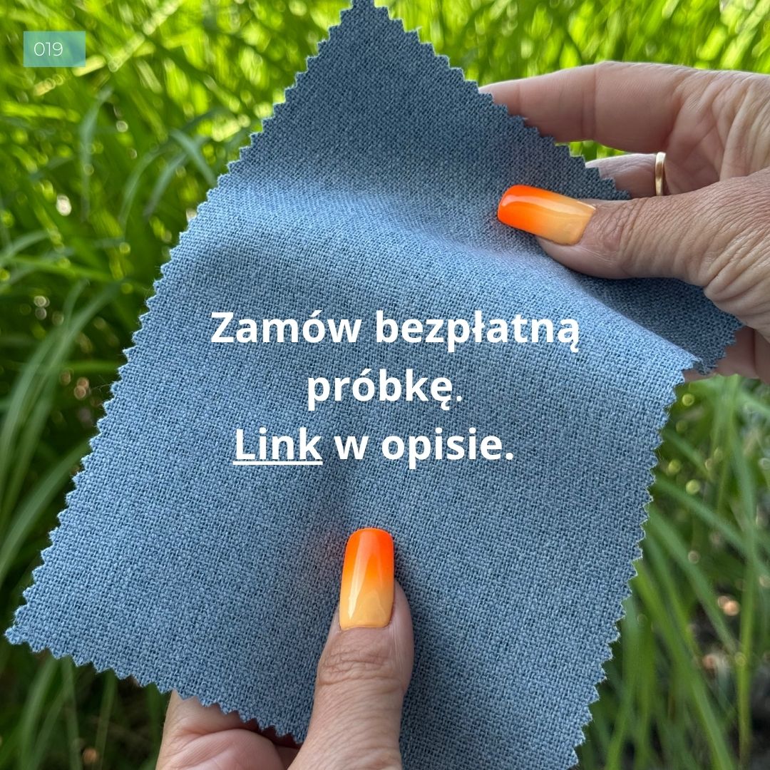 Materiał do mechanizmu rolety rzymskiej 100% zaciemniający niebieski - szyta na wymiar