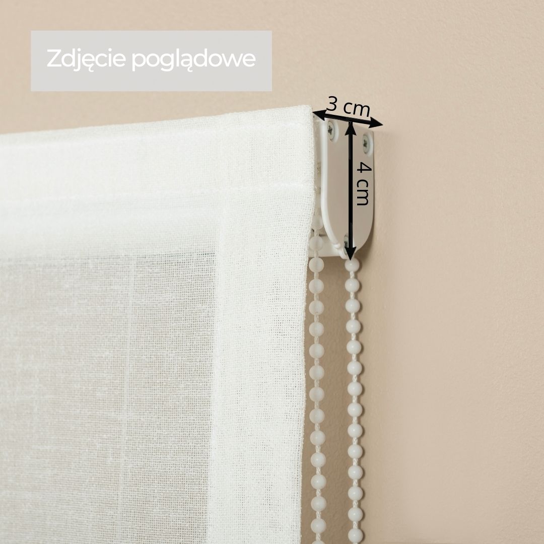 Roleta rzymska super blackout 100% zaciemnienia, do salonu lub sypialni, kolor ciemny szary - szyta na wymiar