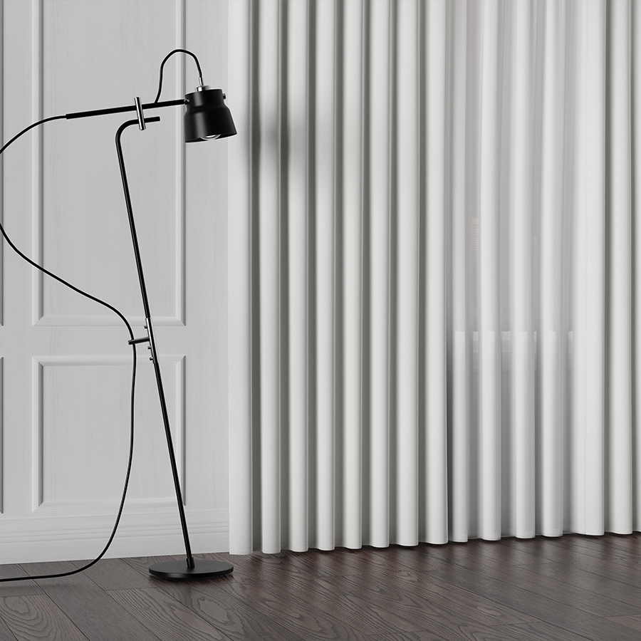 Materiał na zasłony w kolorze offwhite wysokość 300 cm Lima - na metry