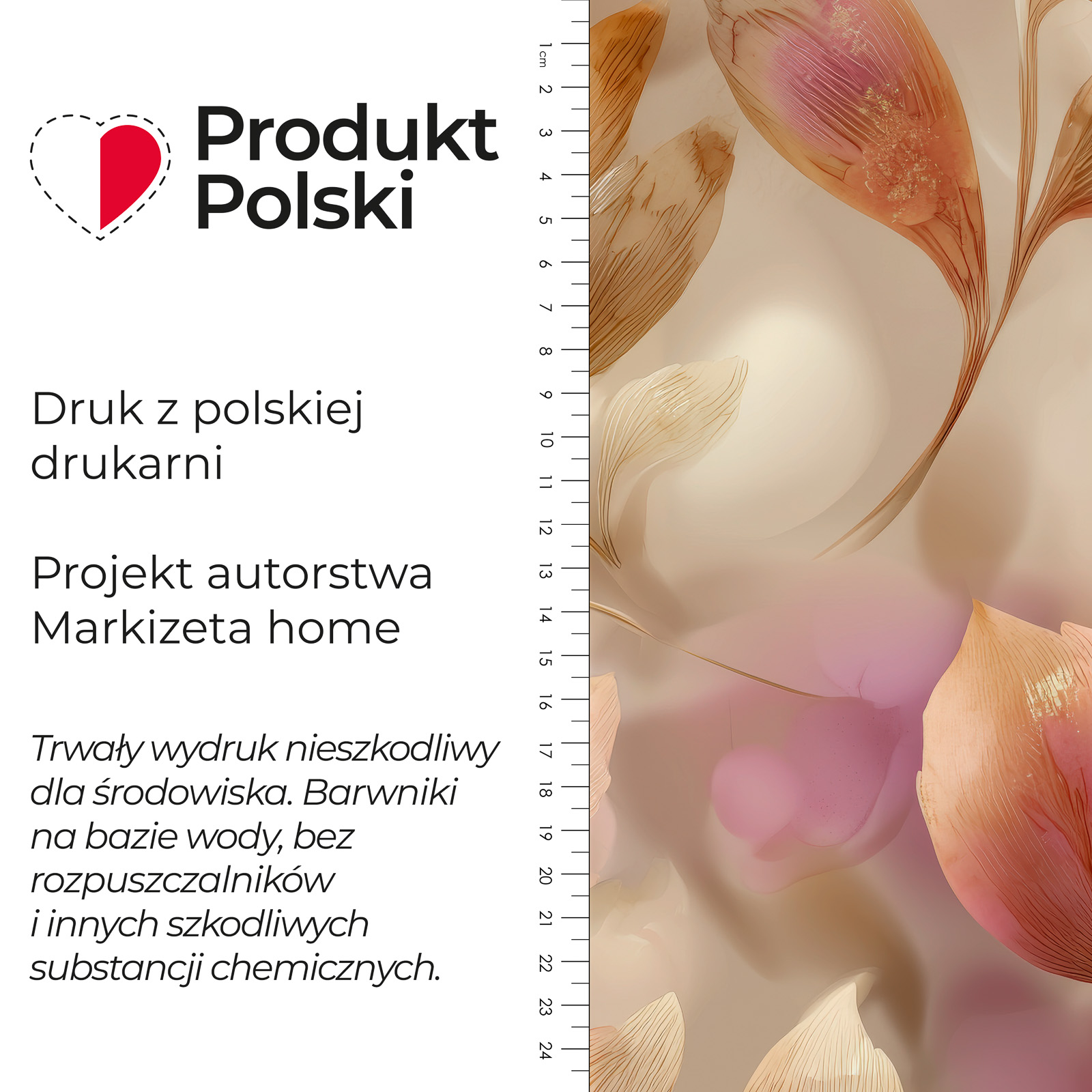 Materiał zaciemniający blackout 80% na zasłony beżowy nadruk szerokość 145 cm Liście Alma - na metry