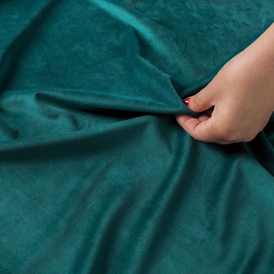 Ekskluzywny materiał na zasłony do salonu Velvet, wysokość 300 cm, kolor petrol - sprzedawana na metry