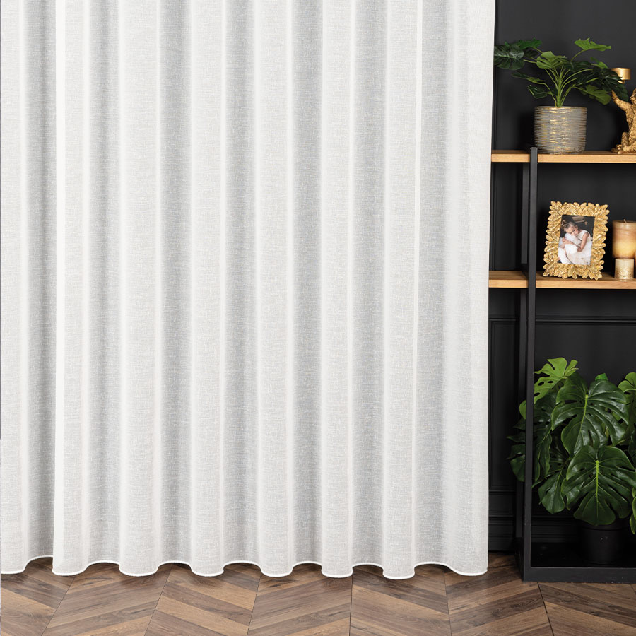 PETRA Firanka z ołowianką, wysokość 320cm, kolor 002 offwhite