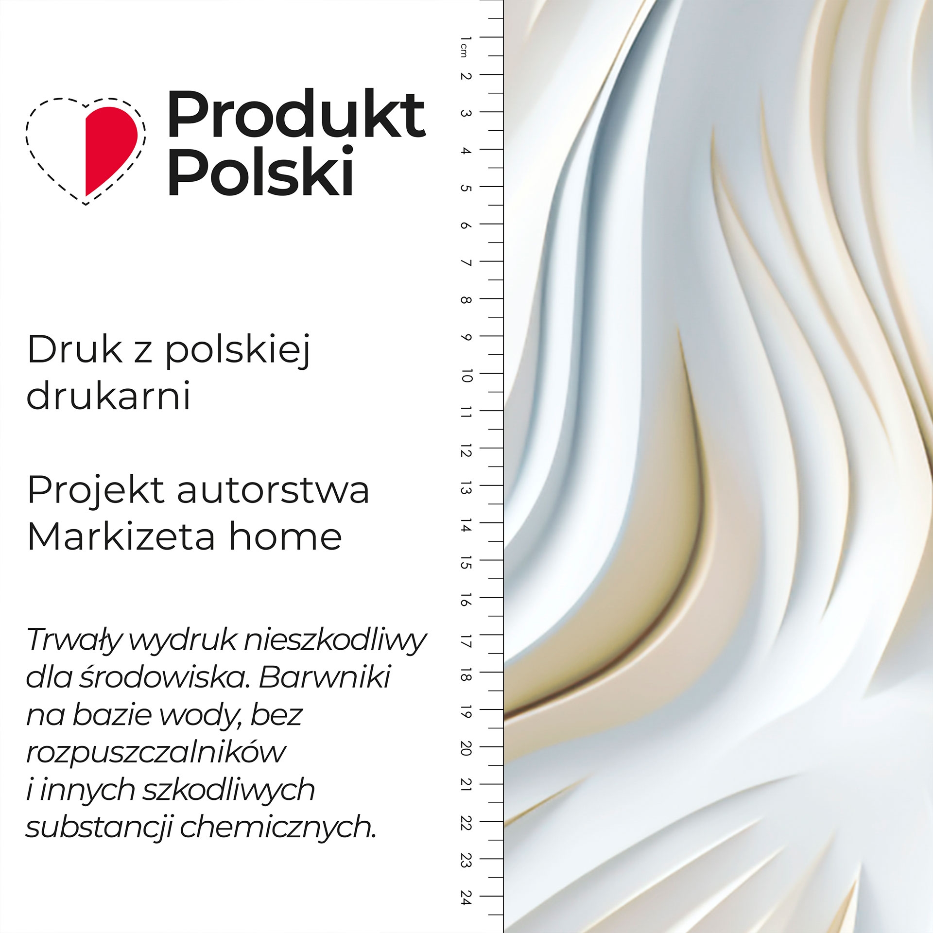Wodoodporny materiał na zasłony lub obrusy, nadruk w tonacji beżowo-szarej, szerokość 160 cm, Calm - sprzedawany na metry