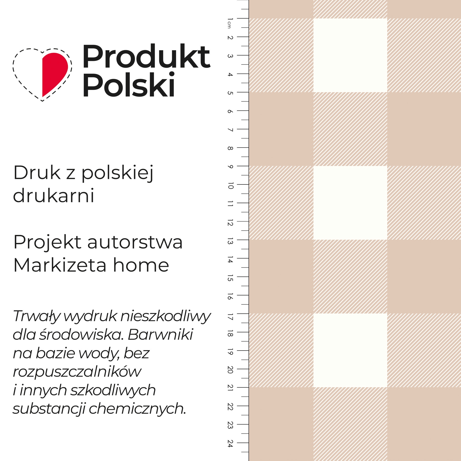 Wodoodporny materiał na zasłony lub obrusy beżowy szerokość 160 cm Krata Avenia - sprzedawany na metry