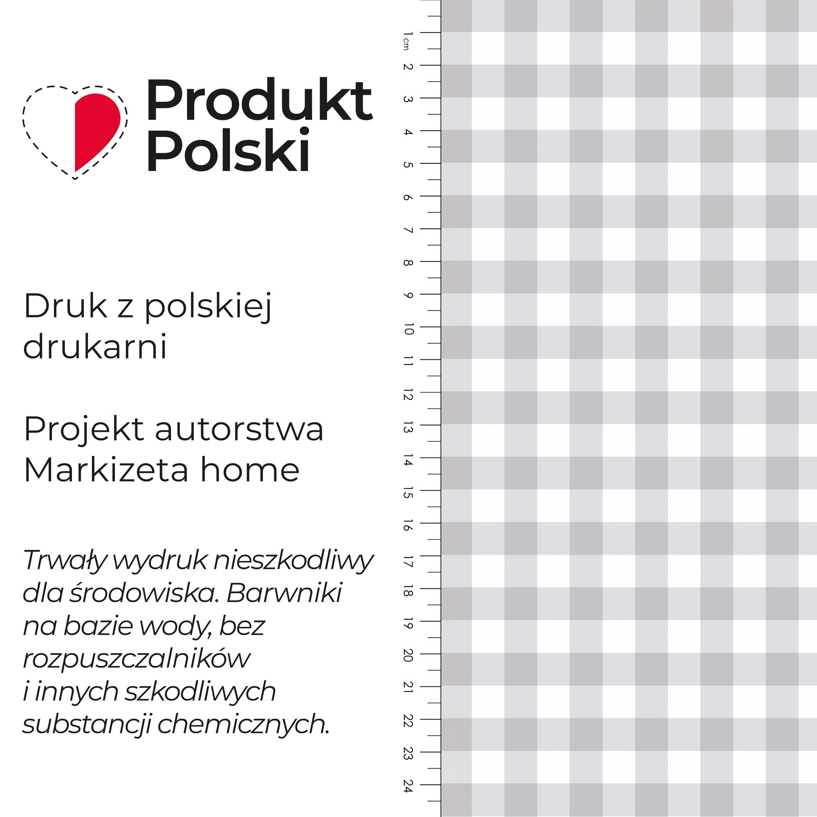 Wodoodporny materiał na obrusy lub zasłony szaro-beżowy nadruk szerokość 160 cm Krata Owocowy Grill - sprzedawany na metry