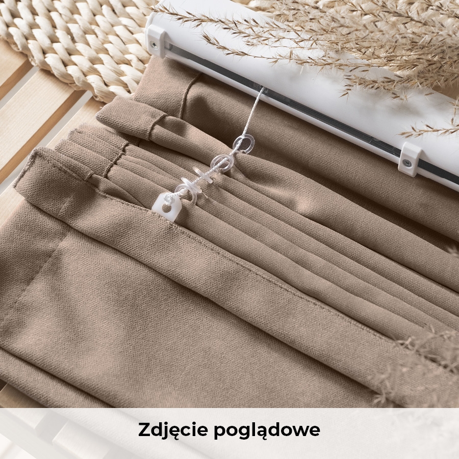 Gotowa roleta rzymska nowoczesna Milas, kolor ciepły beżowy, szerokość 80-180 cm, wysokość 170 cm