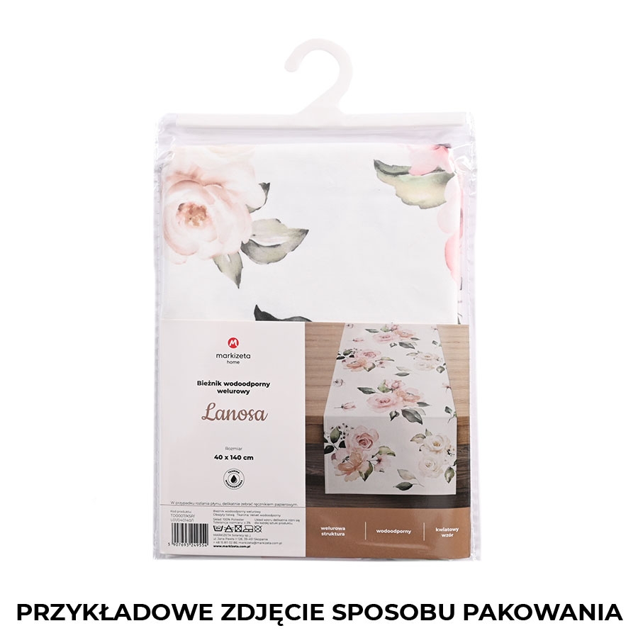 Bieżnik wodoodporny, czerwone maki, rozmiar 38x140 cm