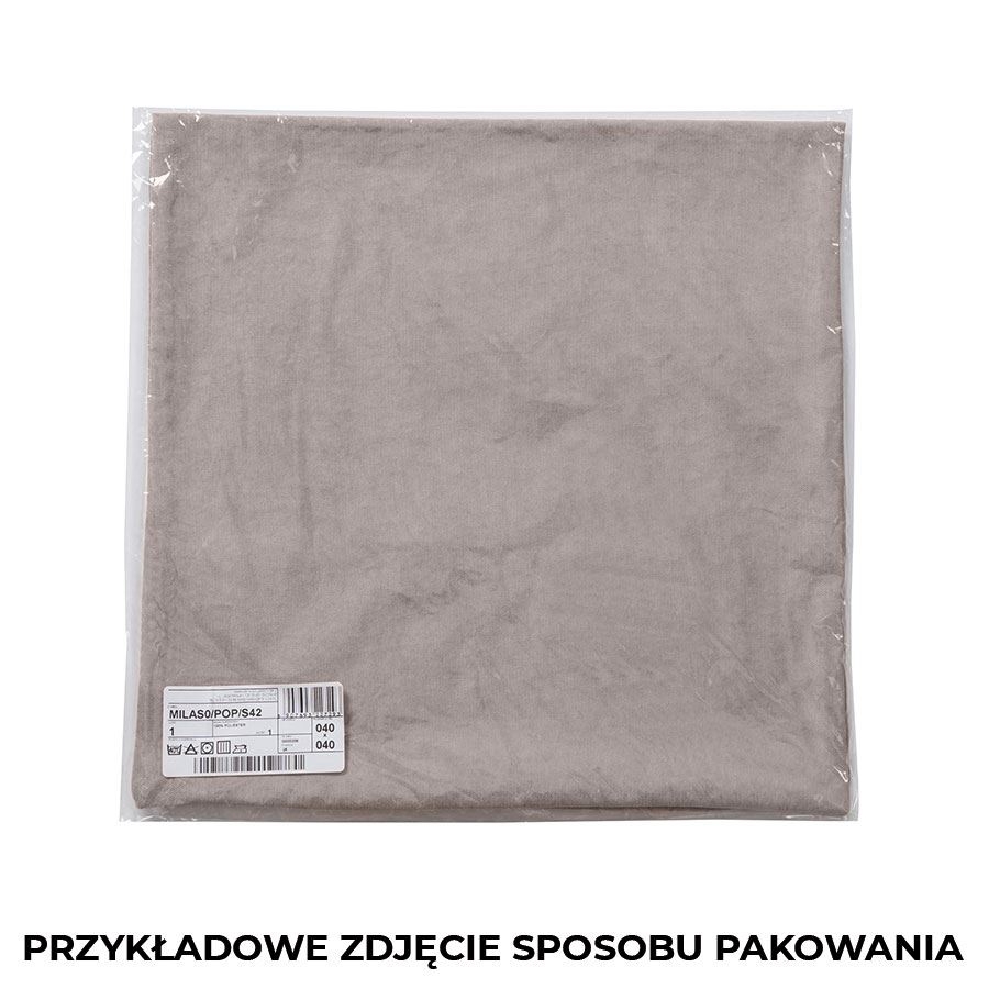 Poszewka welwetowa biała z kolorowym nadrukiem, Peoni