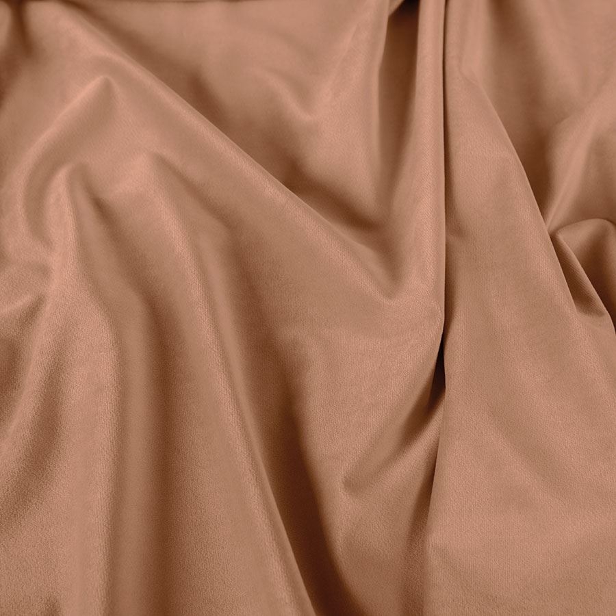 Ekskluzywny materiał na zasłony do salonu Velvet, wysokość 300 cm, kolor ciemny beżowy - sprzedawana na metry