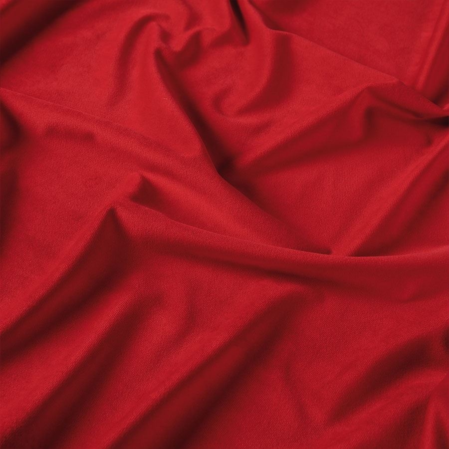 Ekskluzywny materiał na zasłony do salonu Velvet, wysokość 300 cm, kolor czerwony  - sprzedawana na metry