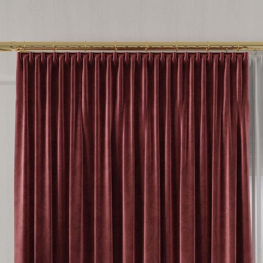 Ekskluzywna tkanina zasłonowa Velvet, wysokość 300 cm, kolor winny - sprzedawana na metry