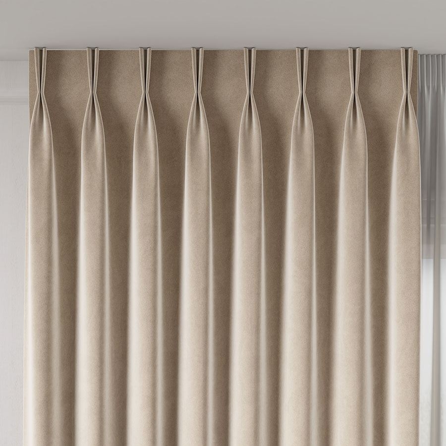 PREMIUM ALLURE Ekskluzywna tkanina zasłonowa na metry Velvet, wysokość 300 cm, kolor kremowy