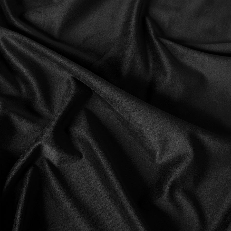 Ekskluzywny materiał na zasłony do salonu Velvet, wysokość 300 cm, kolor czarny - sprzedawana na metry