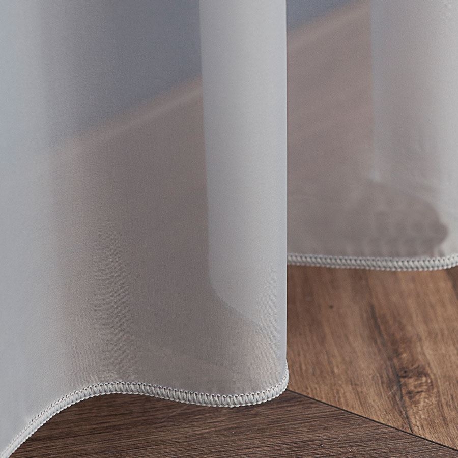 Woal soft touch z ołowianką, kolor szary, wysokość 300 cm, Voile - sprzedawany na metry