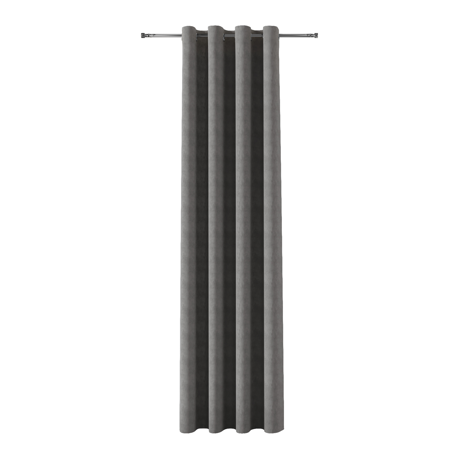 Welurowy materiał na zasłony, kolor szary, wysokość 300 cm, Milas - sprzedawany na metry