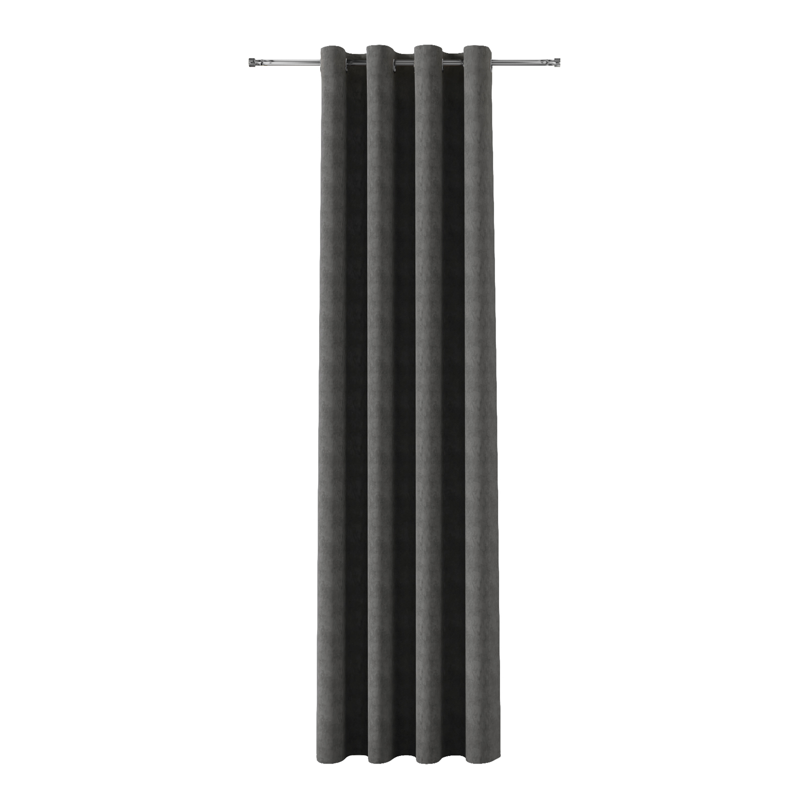 Welurowy materiał na zasłony, kolor ciemny szary, wysokość 300 cm, Milas - sprzedawany na metry