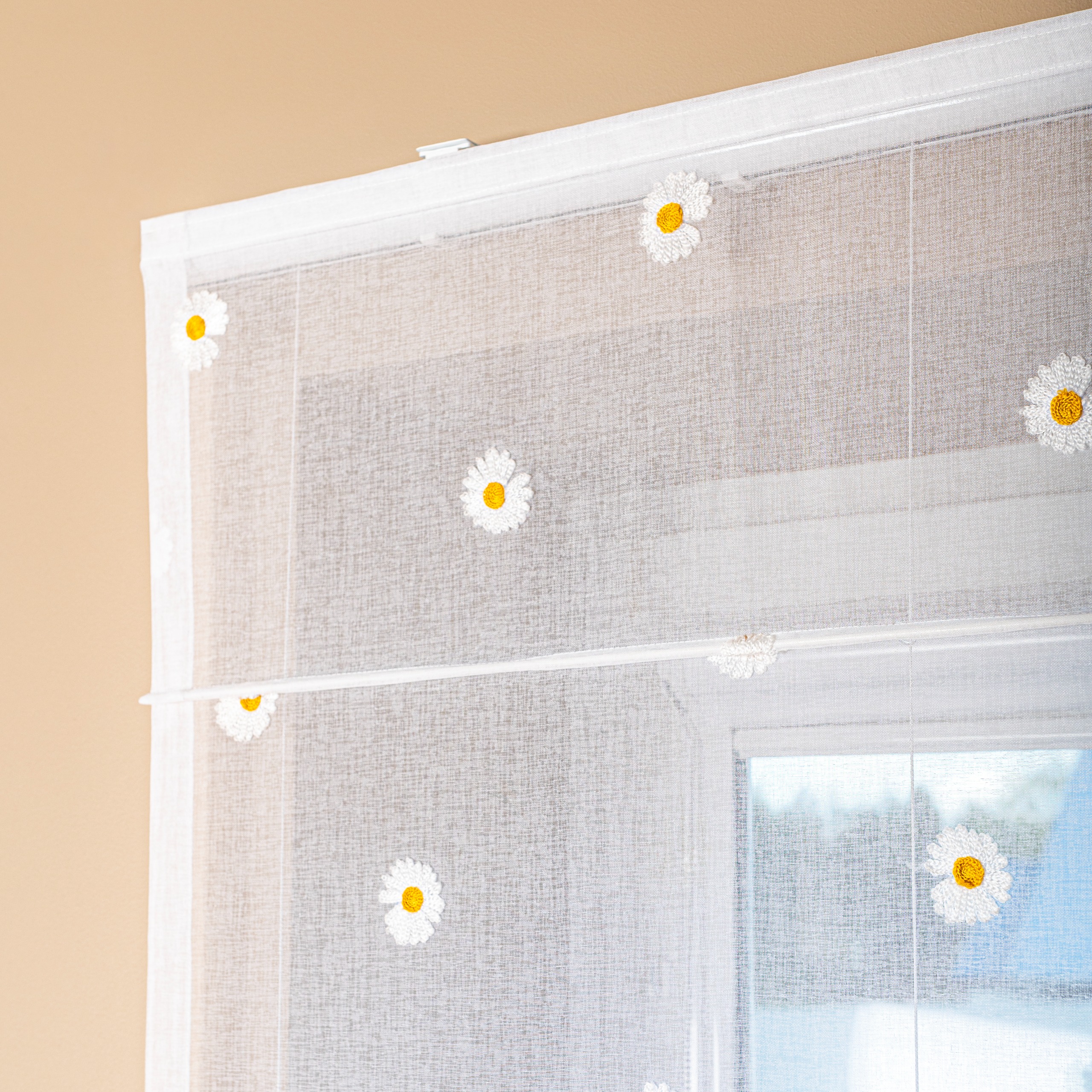 Materiał firanowy do mechanizmu rolety rzymskiej Etamina Bellis - szyty na wymiar