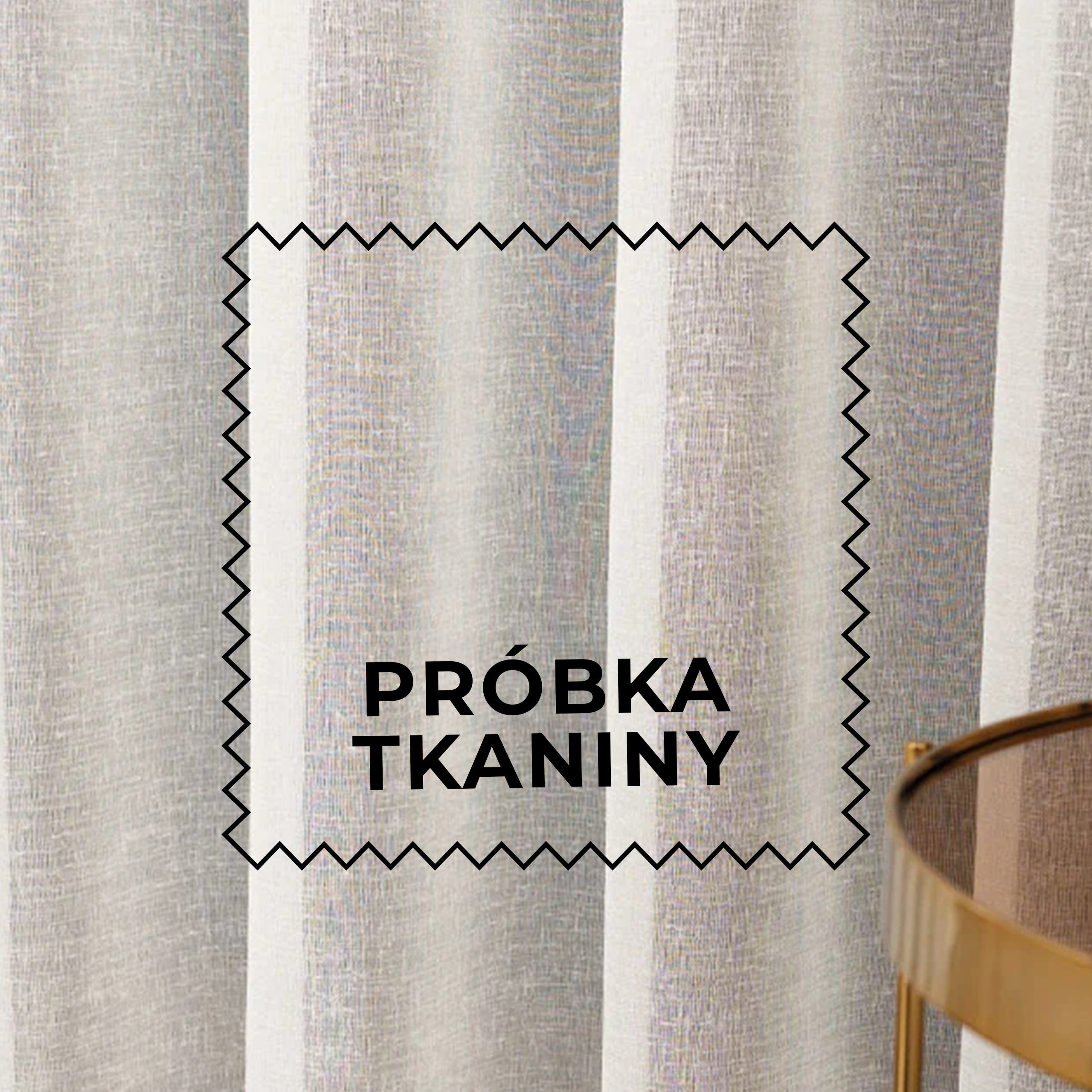 Próbka firany Petra o strukturze płótna, kolor 003 ecru, kolekcja Allure