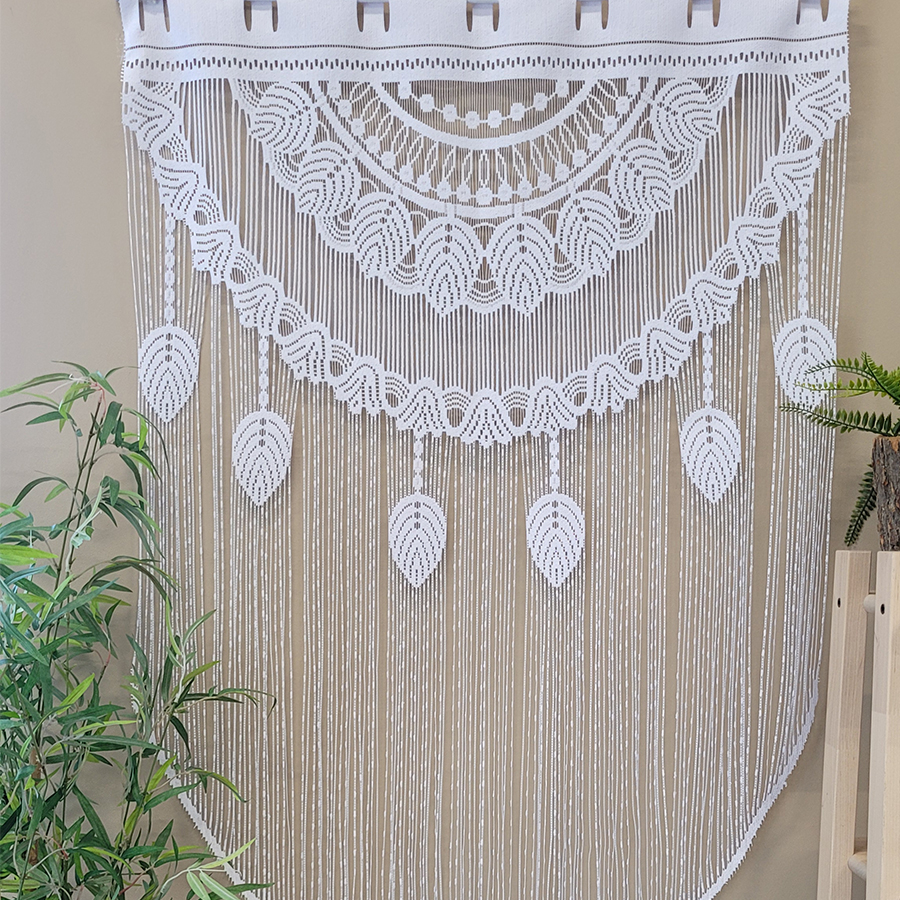 Gotowa makrama żakardowa, Rani, rozmiar 60x120 cm, kolor biały