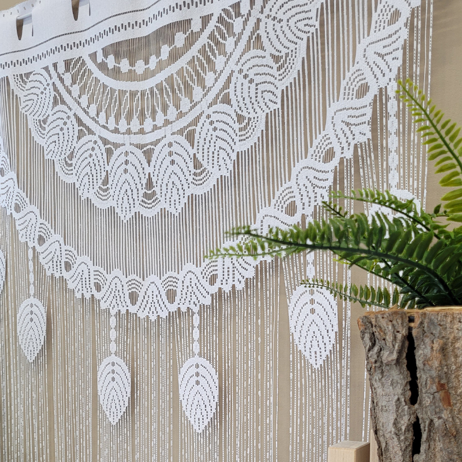 Gotowa makrama żakardowa, Rani, rozmiar 60x120 cm, kolor biały