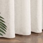 PREMIUM ALLURE Firanka na metry Elinor z ołowianką, wysokość 300 cm, kolor ecru ze srebrną nitką
