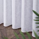 PREMIUM ALLURE Firanka na metry Eugenia, wysokość 300 cm, kolor biały ze srebrnym zdobieniem 