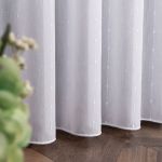 PREMIUM ALLURE Firanka wykończona ołowianką Ezra, wysokość 300 cm, kolor biały - sprzedawana na metry
