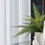 Długa firana, woal francuski sable z ołowianką, kolor off-white, wysokość 330 cm - sprzedawana na metry