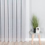 Biała firanka na markizecie z obciążnikiem, wysokość 330 cm - sprzedawana na metry