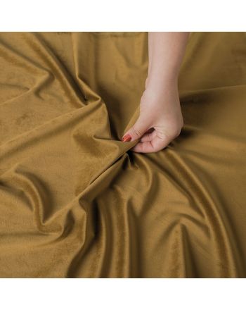 PREMIUM ALLURE Ekskluzywna tkanina zasłonowa na metry Velvet, wysokość 300 cm, kolor khaki