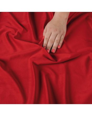 PREMIUM ALLURE Ekskluzywna tkanina zasłonowa na metry Velvet, wysokość 300 cm, kolor czerwony