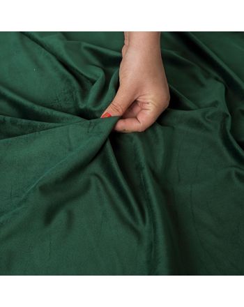 PREMIUM ALLURE Ekskluzywna tkanina zasłonowa na metry Velvet, wysokość 300 cm, kolor ciemny zielony
