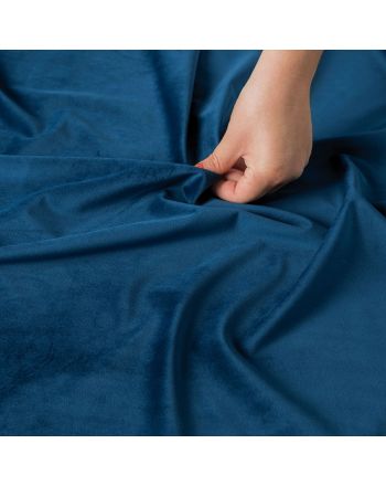 PREMIUM ALLURE Ekskluzywna tkanina zasłonowa na metry Velvet, wysokość 300 cm, kolor ciemny niebieski