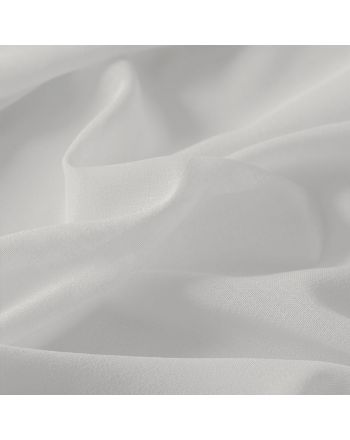 Próbka tkaniny, firany o strukturze lnu w kolorze białym, Lino