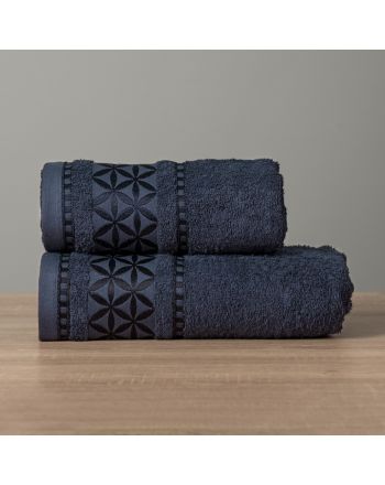 Granatowy ręcznik bawełniany Paola