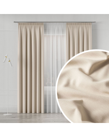  PREMIUM ALLURE Ekskluzywna zasłona na haczykach fleksach Lisa, kolor kremowy - szyta na wymiar