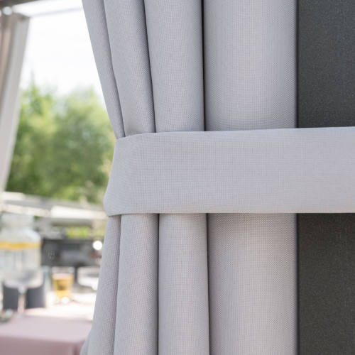 Szarfa dekoracyjna do zasłon tarasowych 5x140 cm, kolor beżowo-szary