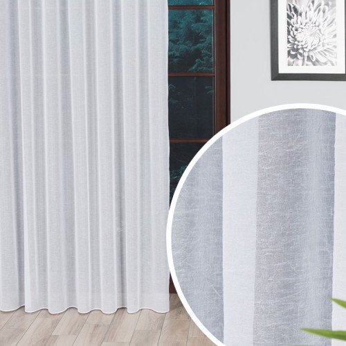 Firanka batystowa kreszowana, kolor biały, wysokość 290 cm, 0012101 - sprzedawana na metry