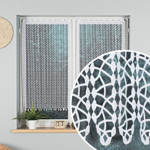 Biała zazdrostka panelowa z gipiury, wysokość 120 cm, 002205 - sprzedawana na metry 