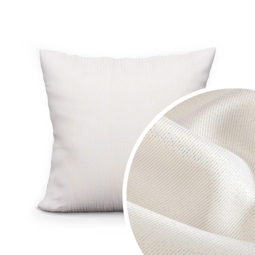 Poszewka dekoracyjna z tkaniny wodoodpornej z dodatkiem metalizowanej przędzy, kolor kremowy, rozmiar 40x40 cm, Emma