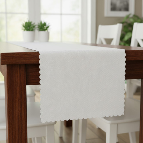 Bieżnik wodoodporny, kolor biały, rozmiar 90x160 cm, Alisa